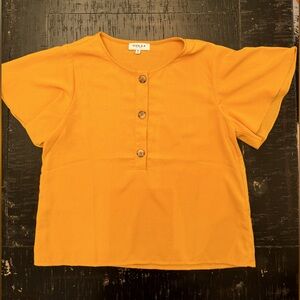 Like NEW mustard flutter sleeve size medium